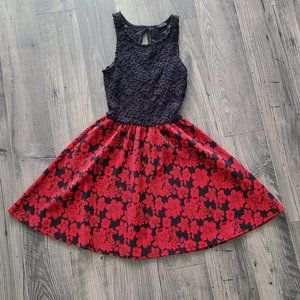 Papaya Floral Lace Dress - S